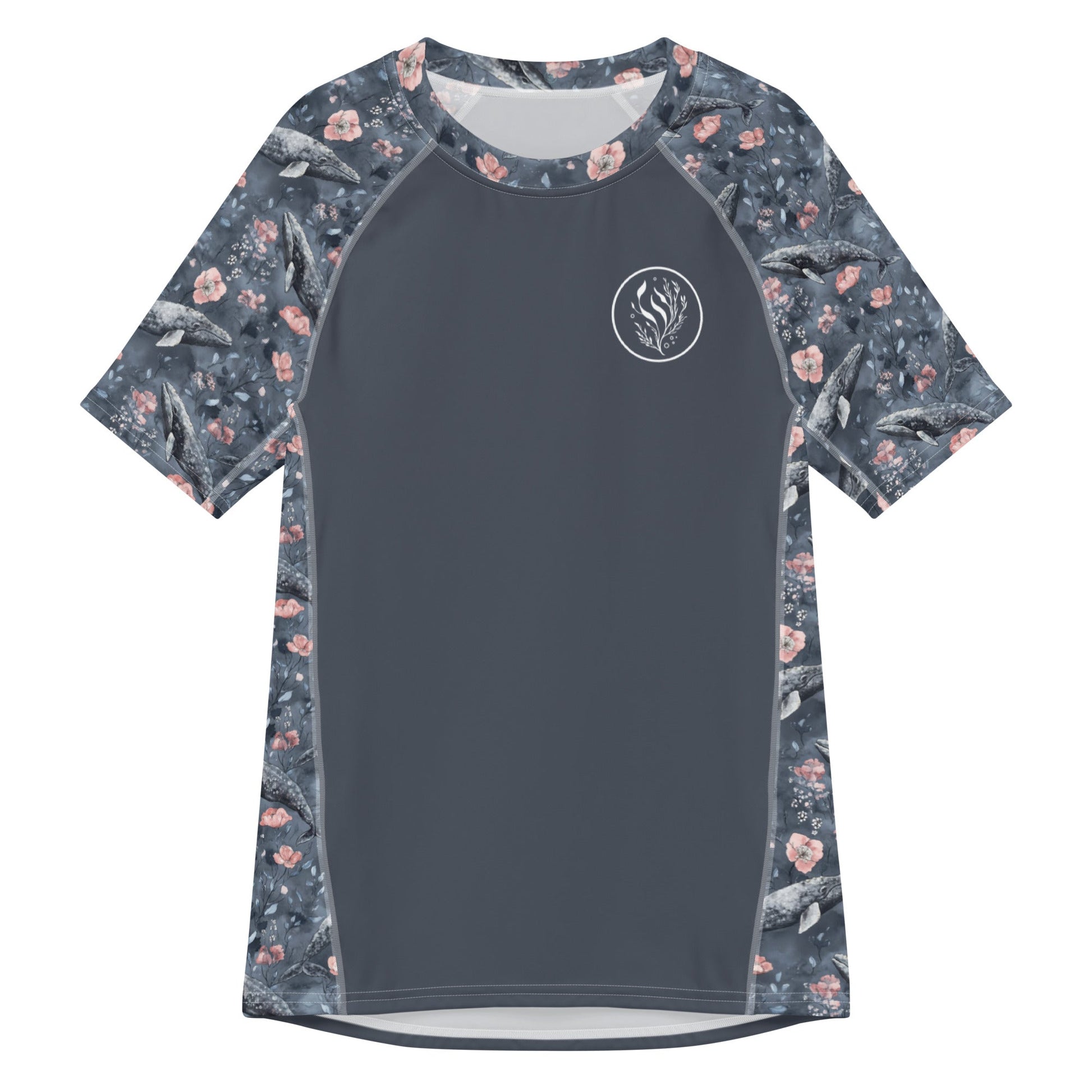 Dusky Gray Whale Men’s Short Sleeve Swim Shirt - Salinity Swimwear