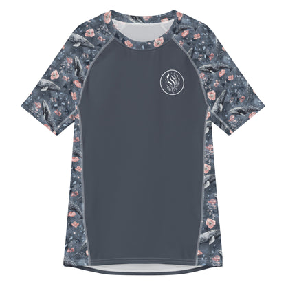 Dusky Gray Whale Men’s Short Sleeve Swim Shirt - Salinity Swimwear