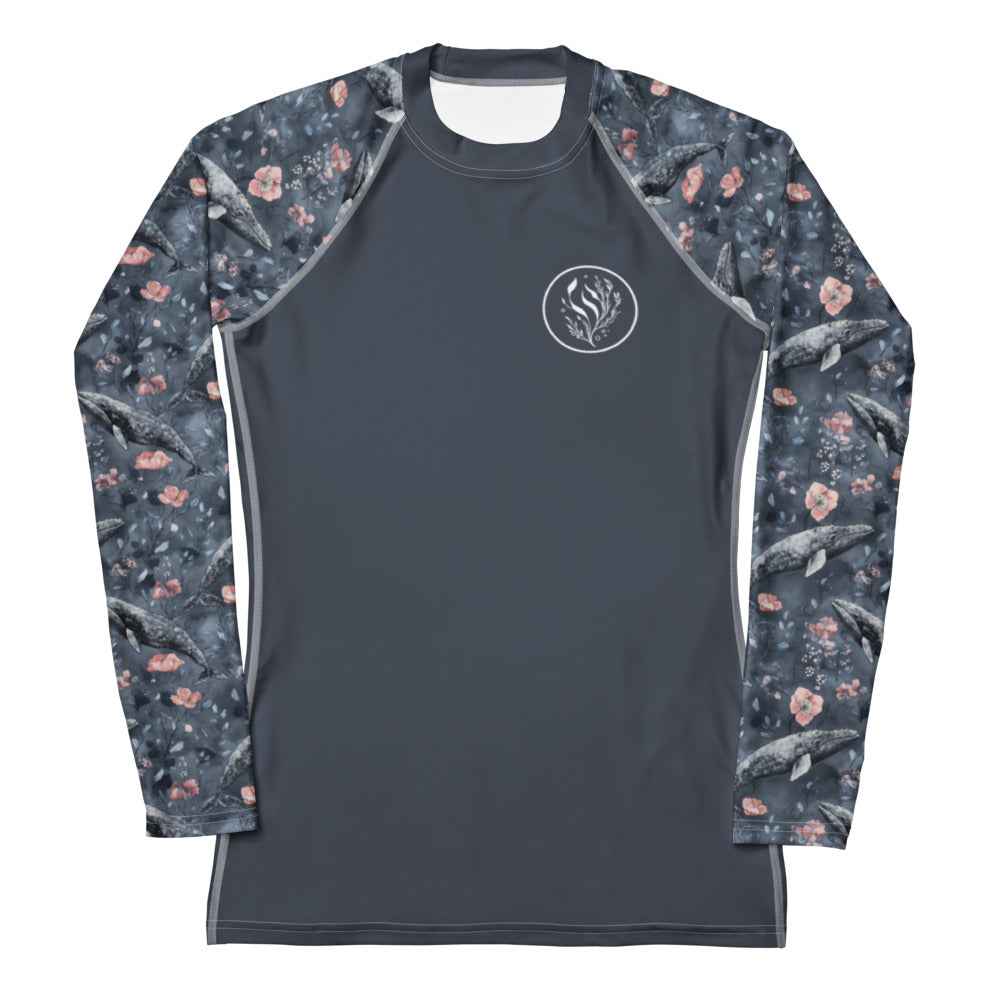 Salinity Swimwear Dusky Gray Whale Women's Rash Guard Solid Rash Guard