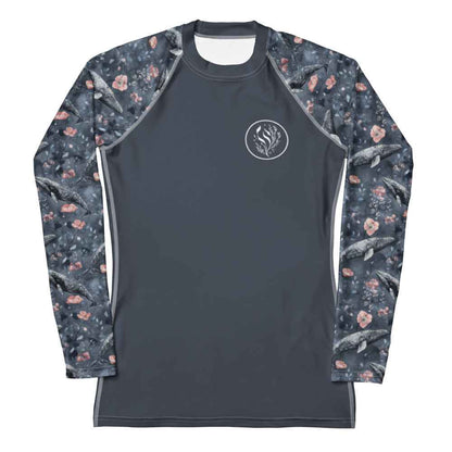 Salinity Swimwear Dusky Gray Whale Women's Rash Guard Solid Rash Guard