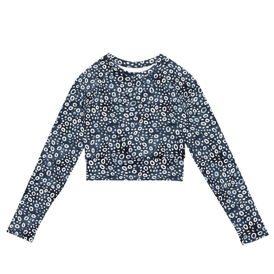Salinity Swimwear Eagle Ray Spots Long Sleeve Eco Cropped Rash Guard Cropped Rash Guard