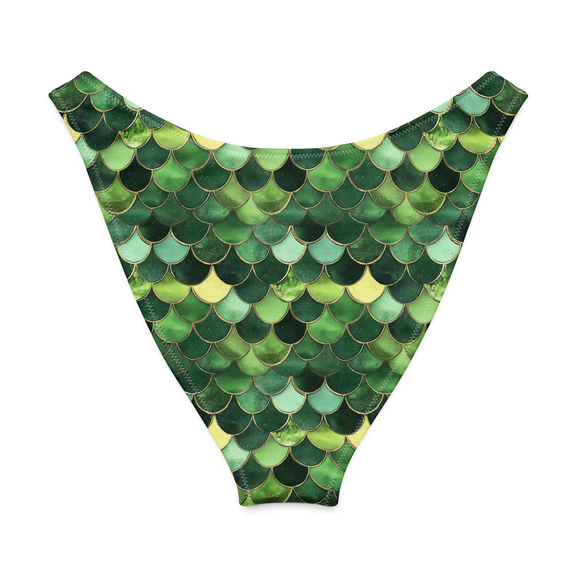 Salinity Swimwear Emerald Siren Envy Eco High - Leg Cheeky Bikini Bottom Bikini Bottom