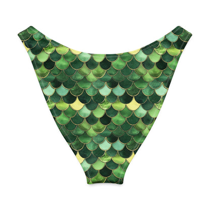 Salinity Swimwear Emerald Siren Envy Eco High - Leg Cheeky Bikini Bottom Bikini Bottom