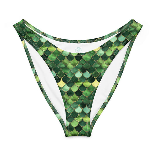 Salinity Swimwear Emerald Siren Envy Eco High - Leg Cheeky Bikini Bottom Bikini Bottom