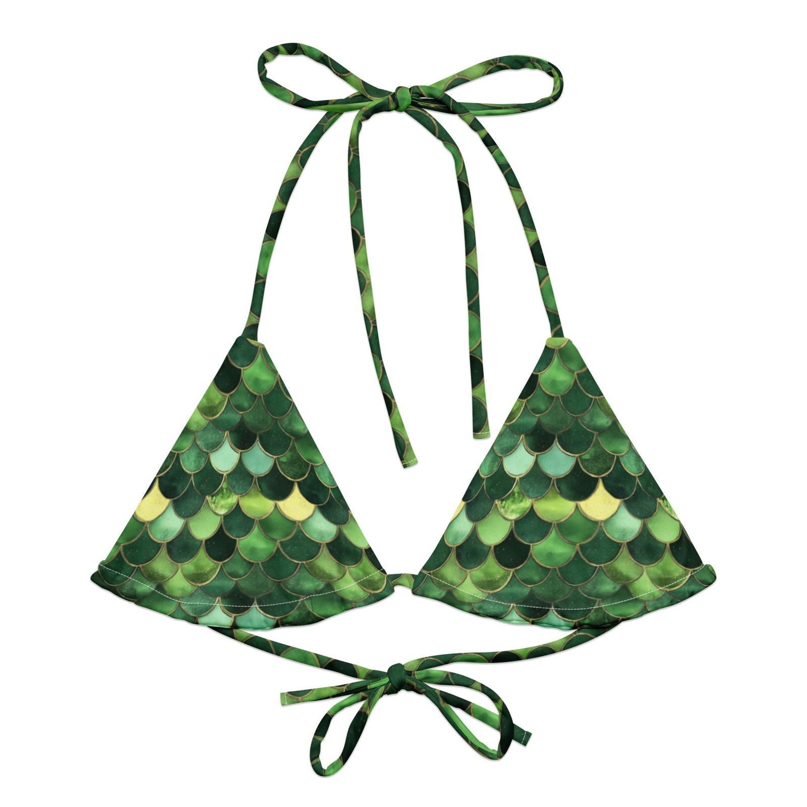Salinity Swimwear Emerald Siren Envy Eco String Bikini Top Bikini Top