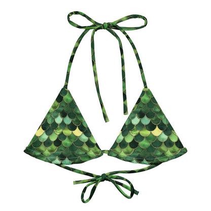Salinity Swimwear Emerald Siren Envy Eco String Bikini Top Bikini Top