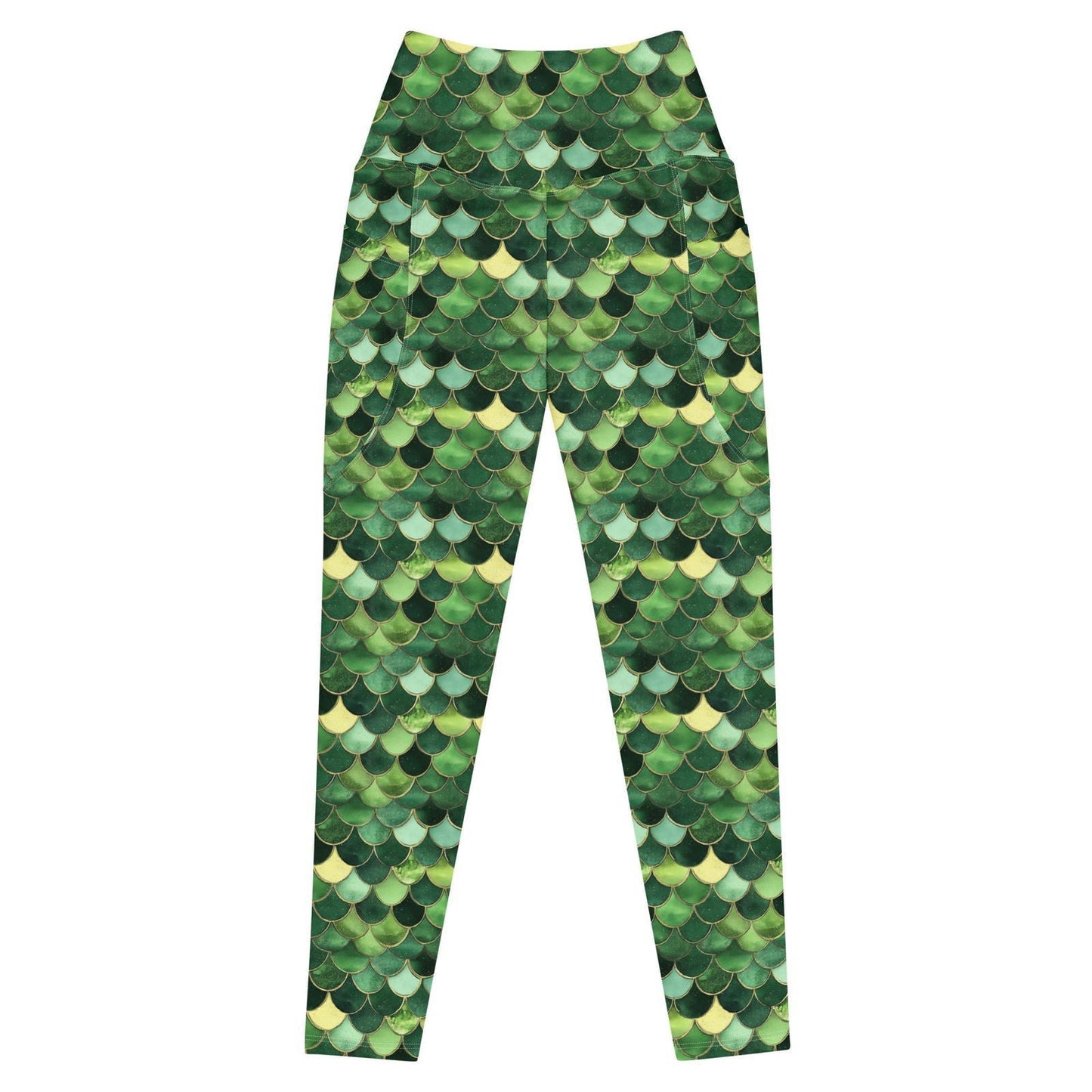 Salinity Swimwear Emerald Siren Envy Eco Swim Leggings With Pockets Leggings