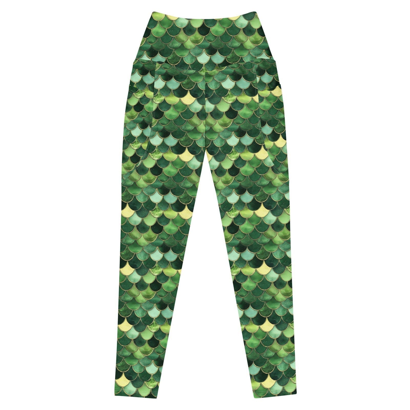 Salinity Swimwear Emerald Siren Envy Eco Swim Leggings With Pockets Leggings
