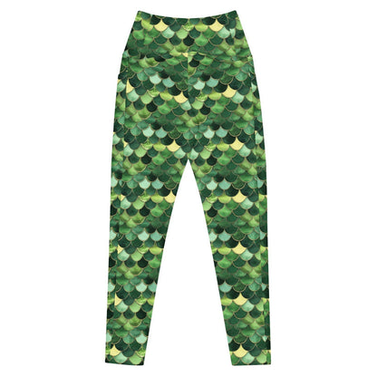 Salinity Swimwear Emerald Siren Envy Eco Swim Leggings With Pockets Leggings