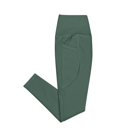 Salinity Swimwear Forest Green Eco Swim Leggings With Pockets Leggings