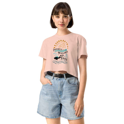 Salinity Swimwear Happiness Can Be Measured in Bars Women’s Crop Top T-Shirt