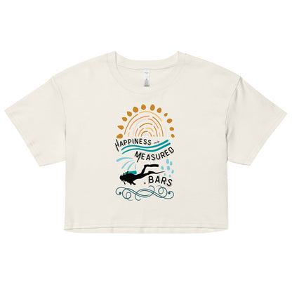 Salinity Swimwear Happiness Can Be Measured in Bars Women’s Crop Top T-Shirt