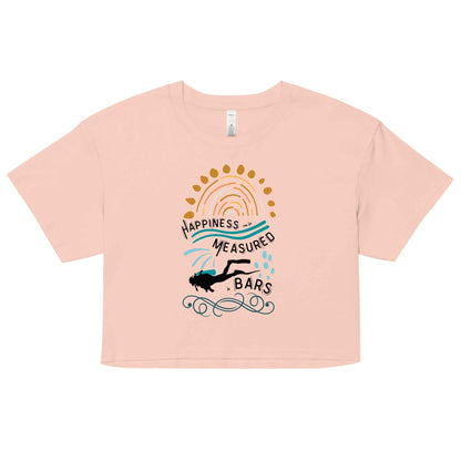 Salinity Swimwear Happiness Can Be Measured in Bars Women’s Crop Top T-Shirt