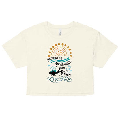 Salinity Swimwear Happiness Can Be Measured in Bars Women’s Crop Top T-Shirt