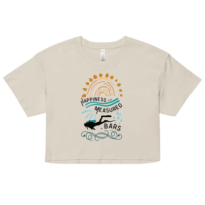 Salinity Swimwear Happiness Can Be Measured in Bars Women’s Crop Top T-Shirt