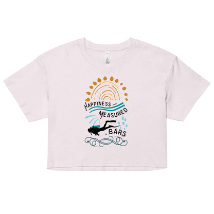 Salinity Swimwear Happiness Can Be Measured in Bars Women’s Crop Top T-Shirt