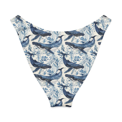 Salinity Swimwear Humpback Whale Song Eco High - Leg Cheeky Bikini Bottom Bikini Bottom
