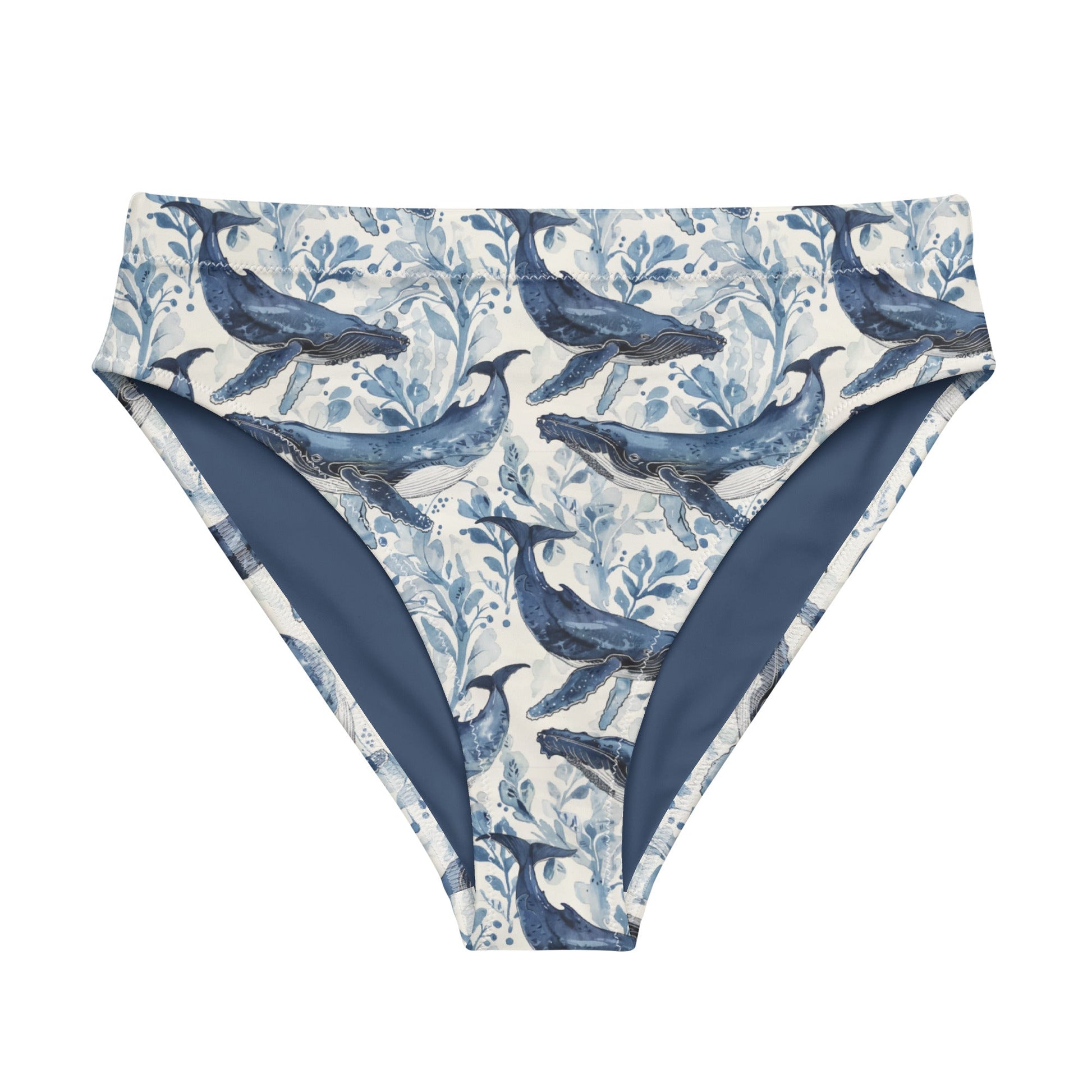 Salinity Swimwear Humpback Whale Song Eco High - Waisted Bikini Bottom Bikini Bottom