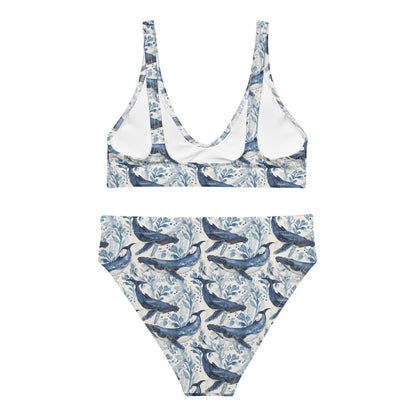Salinity Swimwear Humpback Whale Song Eco High - Waisted Bikini Set Bikini Set