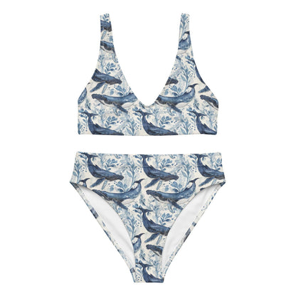 Salinity Swimwear Humpback Whale Song Eco High - Waisted Bikini Set Bikini Set