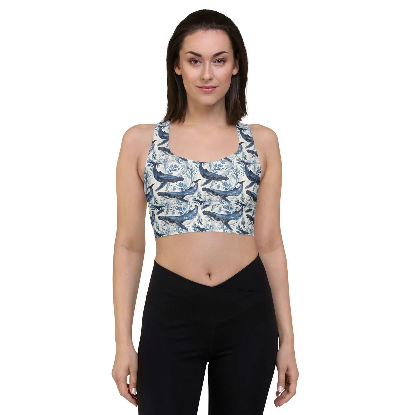 Humpback Whale Song Eco Sports Bra Top - Salinity Swimwear
