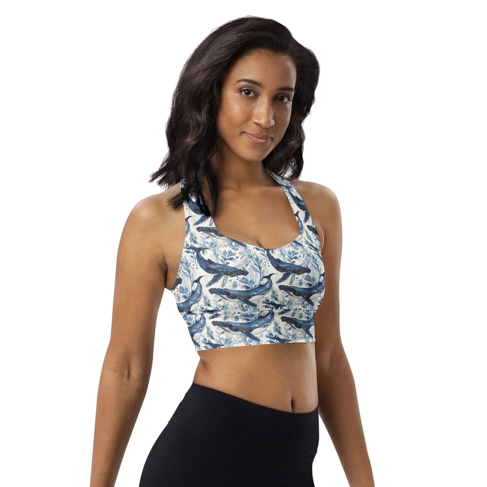 Humpback Whale Song Eco Sports Bra Top - Salinity Swimwear
