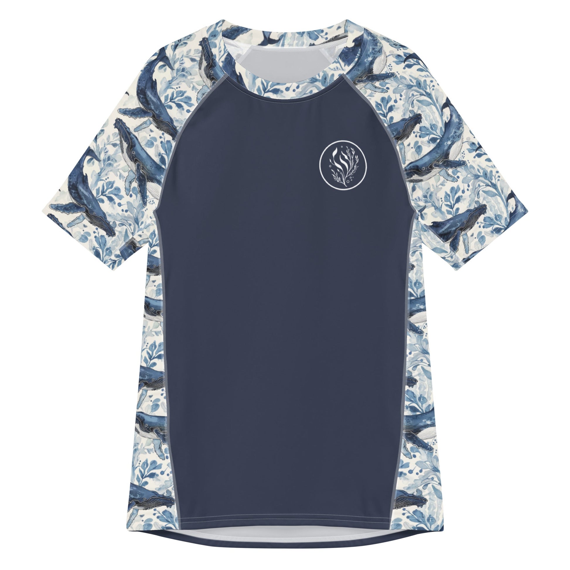 Humpback Whale Song Men’s Short Sleeve Swim Shirt - Salinity Swimwear