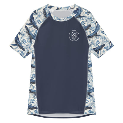 Humpback Whale Song Men’s Short Sleeve Swim Shirt - Salinity Swimwear