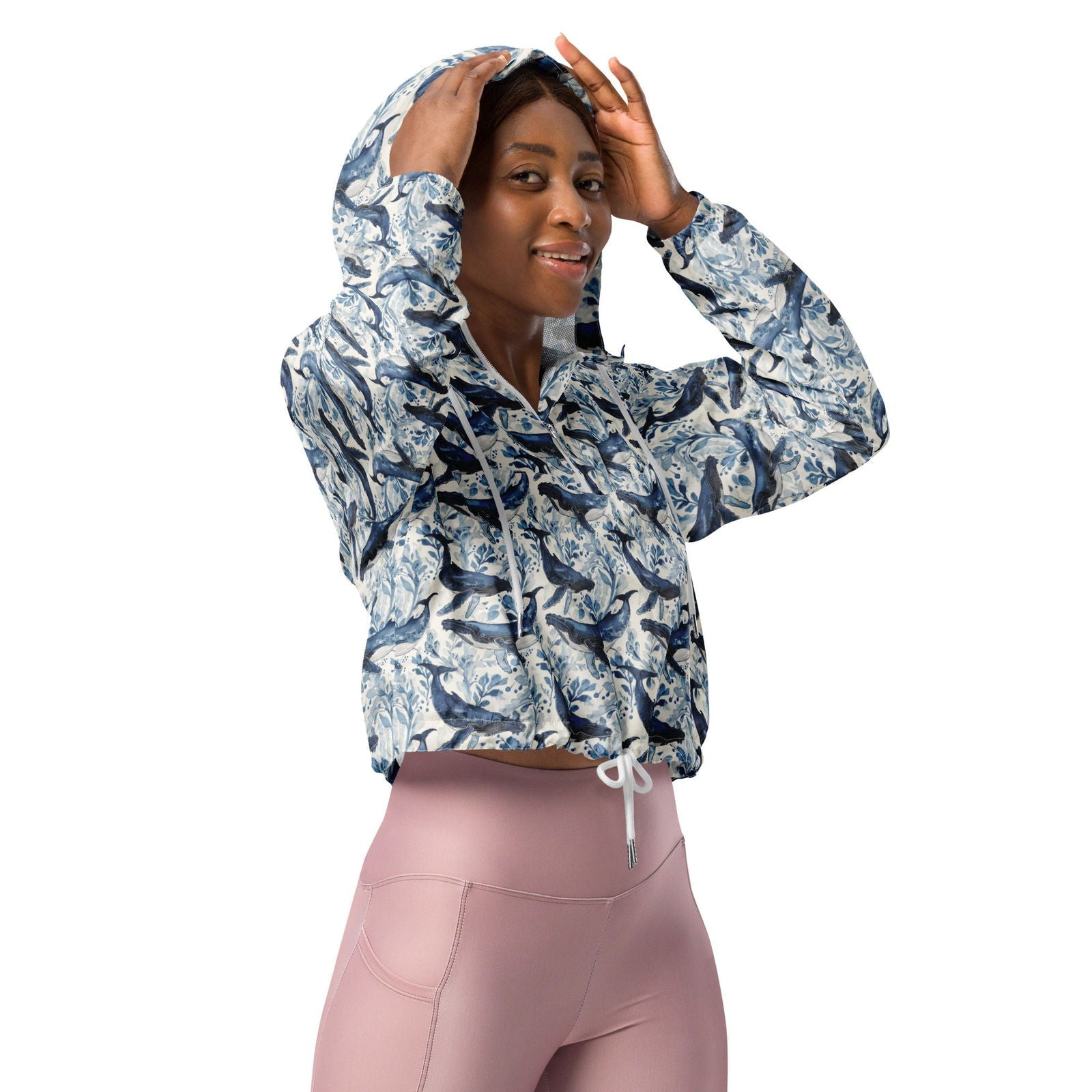 Salinity Swimwear Humpback Whale Song Women’s cropped Windbreaker Windbreaker