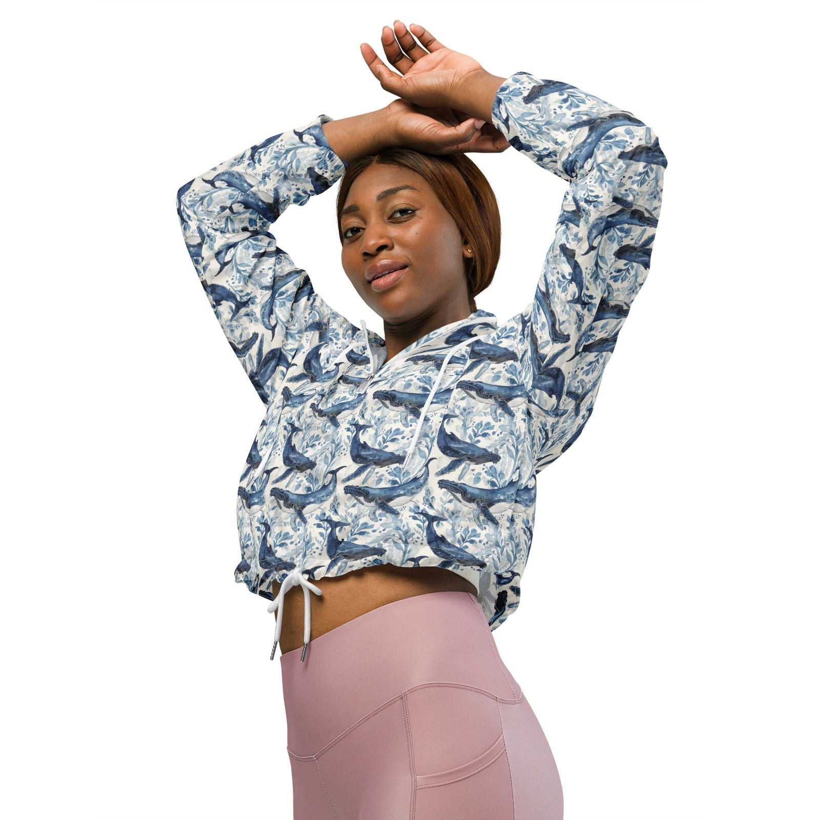 Salinity Swimwear Humpback Whale Song Women’s cropped Windbreaker Windbreaker