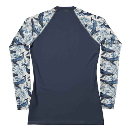 Salinity Swimwear Humpback Whale Song Women's Rash Guard Solid Rash Guard