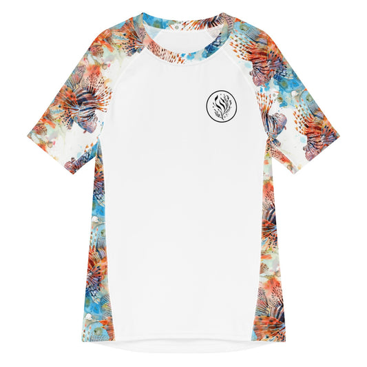Invasive Lionfish Men’s Short Sleeve Swim Shirt - Salinity Swimwear