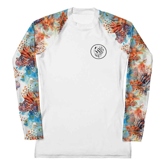 Salinity Swimwear Invasive Lionfish Women's Rash Guard Solid Rash Guard
