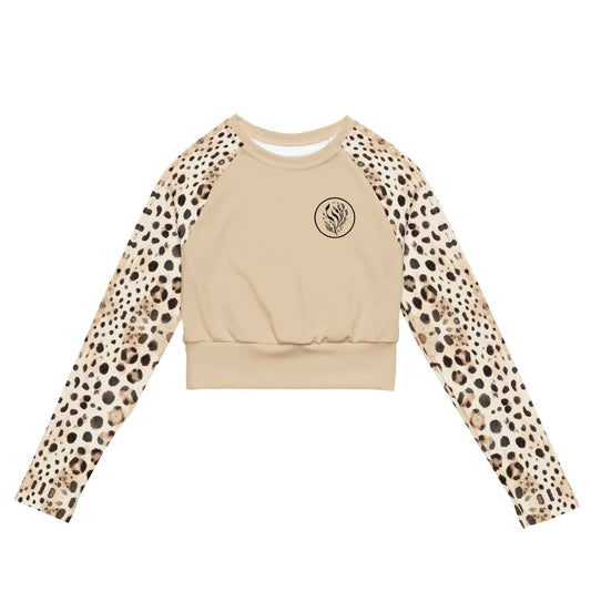 Salinity Swimwear Leopard Shark Eco Cropped Rash Guard Solid Cropped Rash Guard