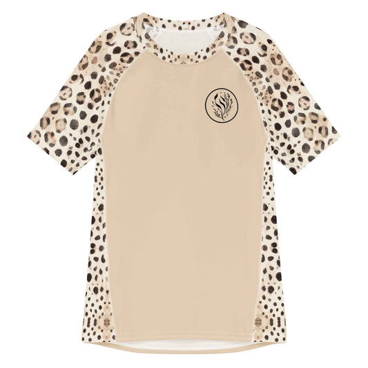 Salinity Swimwear Leopard Shark Men’s Short Sleeve Swim Shirt Rash Guard