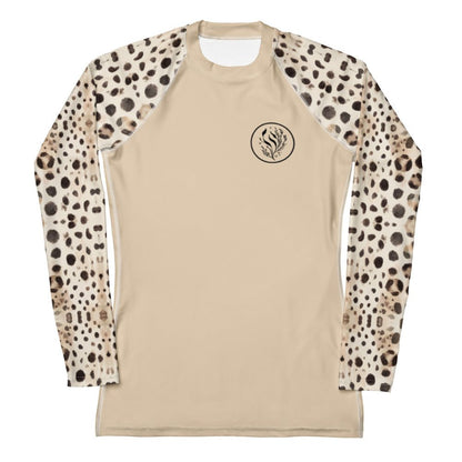 Salinity Swimwear Leopard Shark Women's Rash Guard Solid Rash Guard