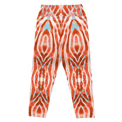 Salinity Swimwear Lionfish Stripes Capri Swim Leggings Capri Leggings