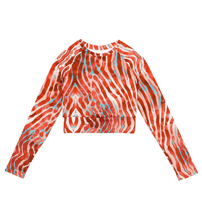 Salinity Swimwear Lionfish Stripes Eco Cropped Rash Guard Cropped Rash Guard