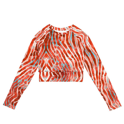 Salinity Swimwear Lionfish Stripes Eco Cropped Rash Guard Cropped Rash Guard