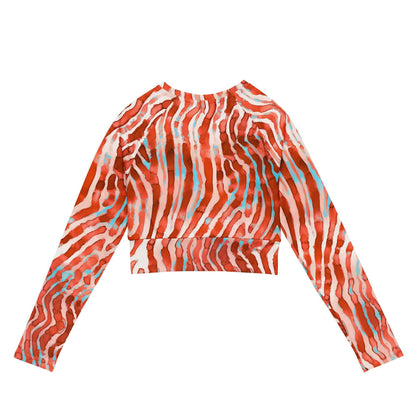 Salinity Swimwear Lionfish Stripes Eco Cropped Rash Guard Cropped Rash Guard