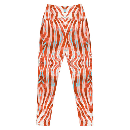 Salinity Swimwear Lionfish Stripes Eco Swim Leggings With Pockets Leggings