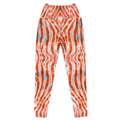 Salinity Swimwear Lionfish Stripes Eco Swim Leggings With Pockets Leggings