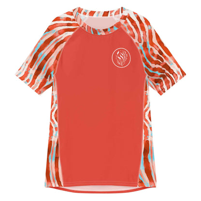 Salinity Swimwear Lionfish Stripes Men’s Short Sleeve Swim Shirt Rash Guard