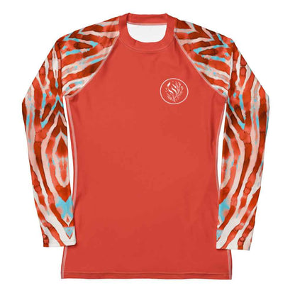 Salinity Swimwear Lionfish Stripes Women's Rash Guard Solid Rash Guard