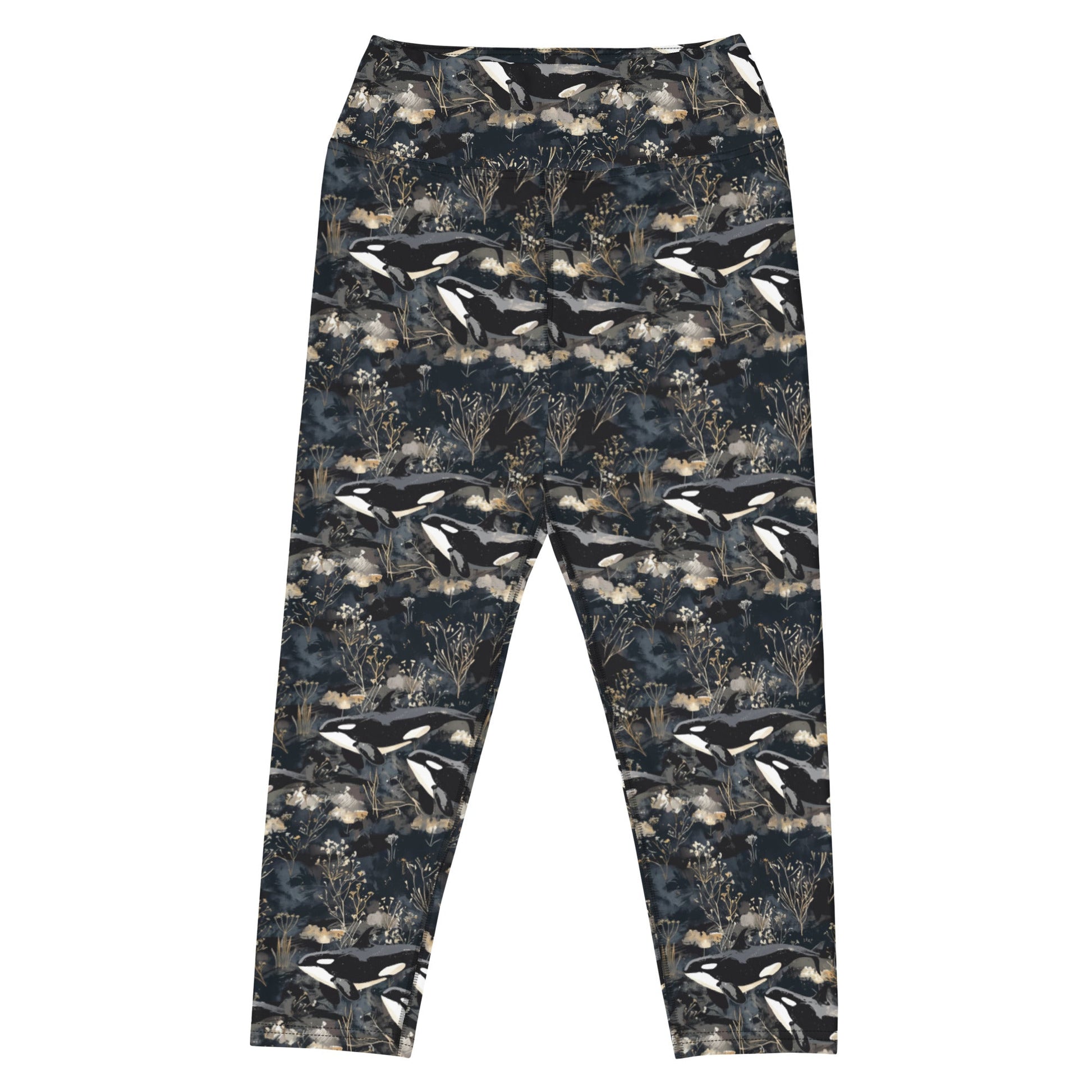 Salinity Swimwear Midnight Orca Capri Swim Leggings Capri Leggings