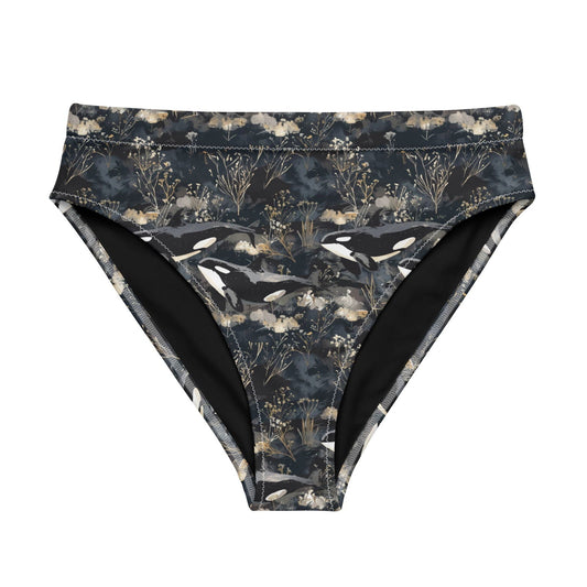 Salinity Swimwear Midnight Orca Eco High - Waisted Bikini Bottom Bikini Bottom