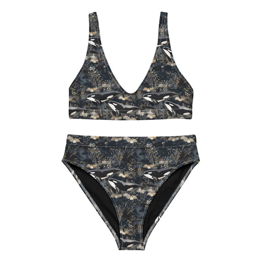 Salinity Swimwear Midnight Orca Eco High - Waisted Bikini Set Bikini Set