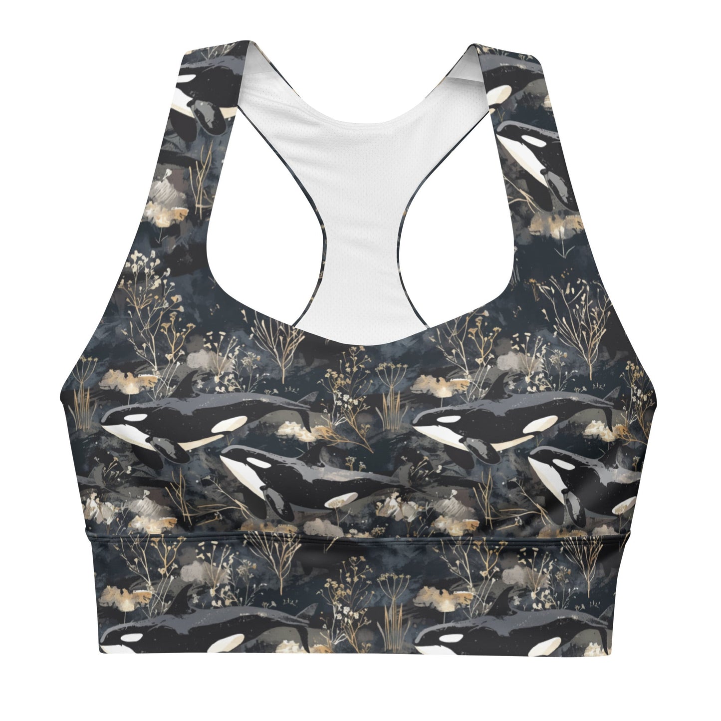 Midnight Orca Eco Sports Bra Top - Salinity Swimwear