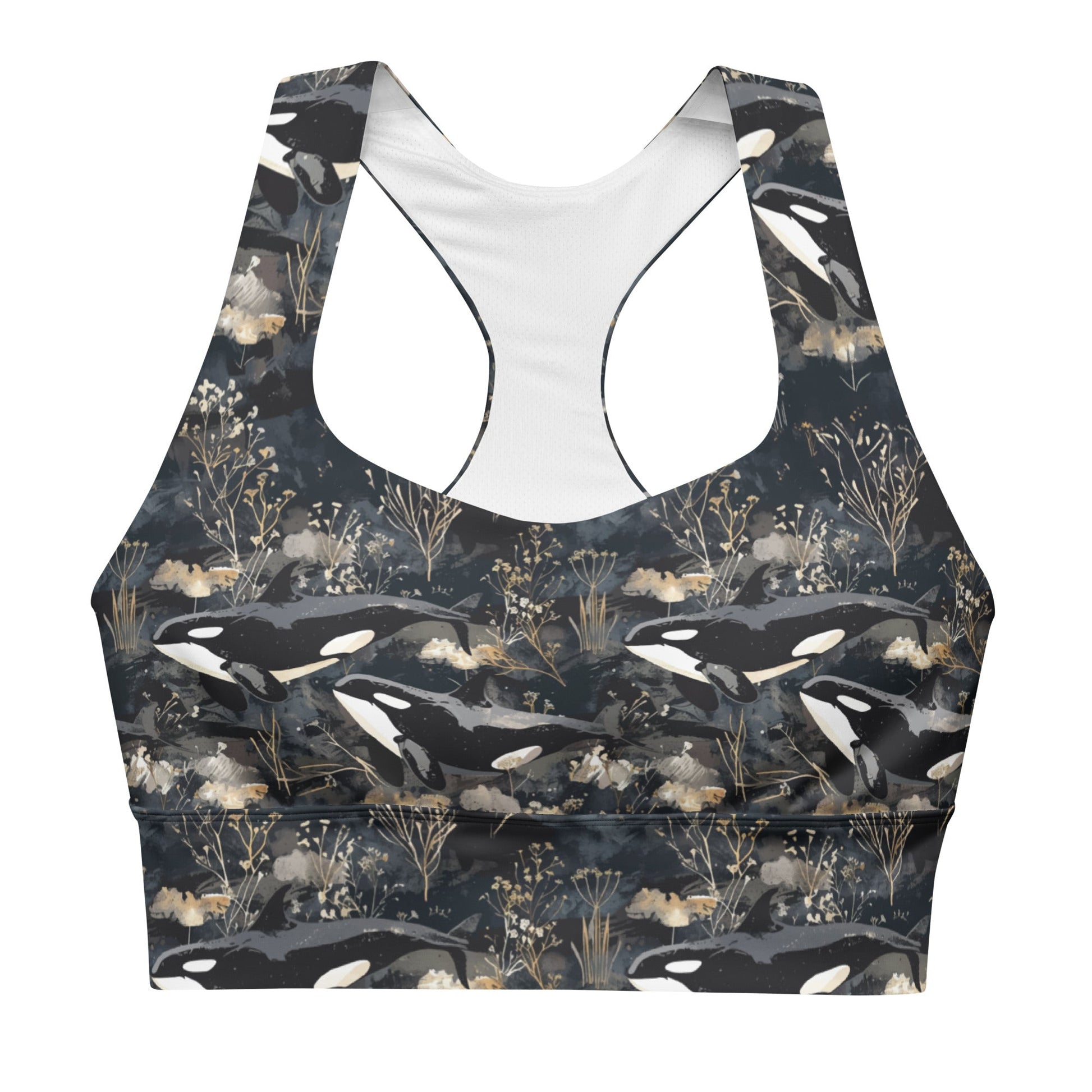Midnight Orca Eco Sports Bra Top - Salinity Swimwear