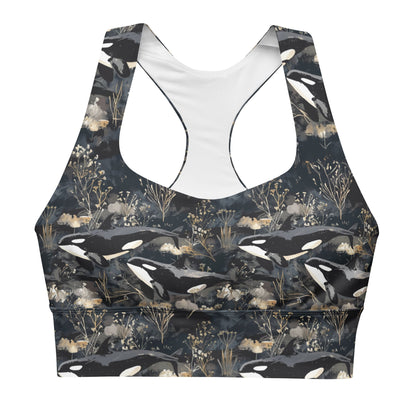 Midnight Orca Eco Sports Bra Top - Salinity Swimwear